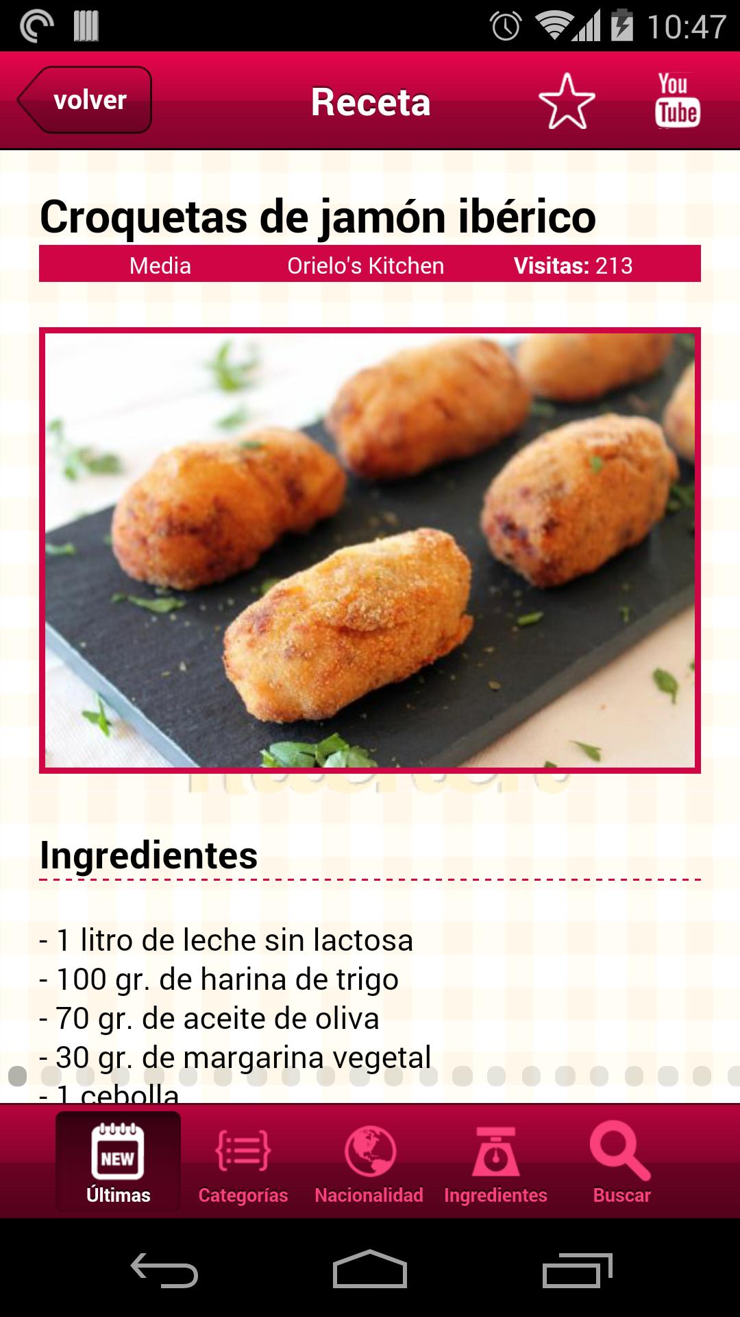 Chef Orielo. Sin lactosa.