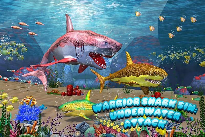 Warrior Shark Sim: Underwater Attack