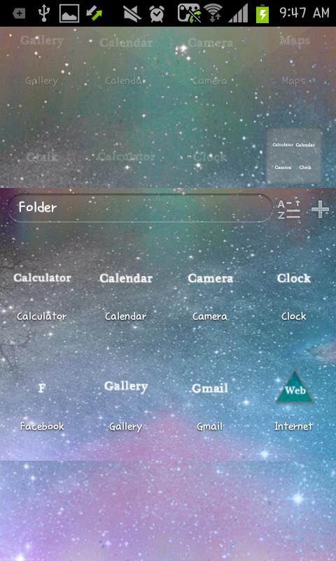 Space go launcher theme