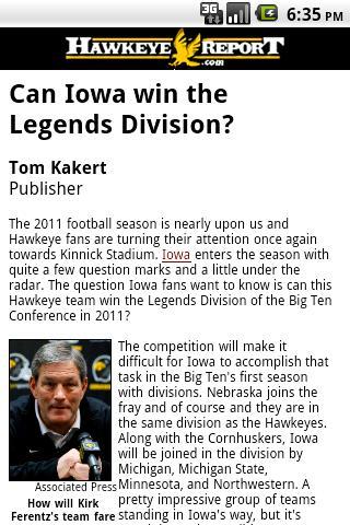 HawkeyeReport.com Mobile