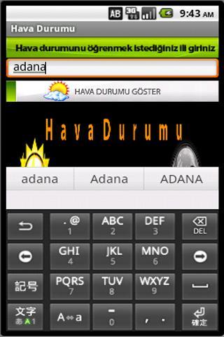 Hava Durumu (Weather)