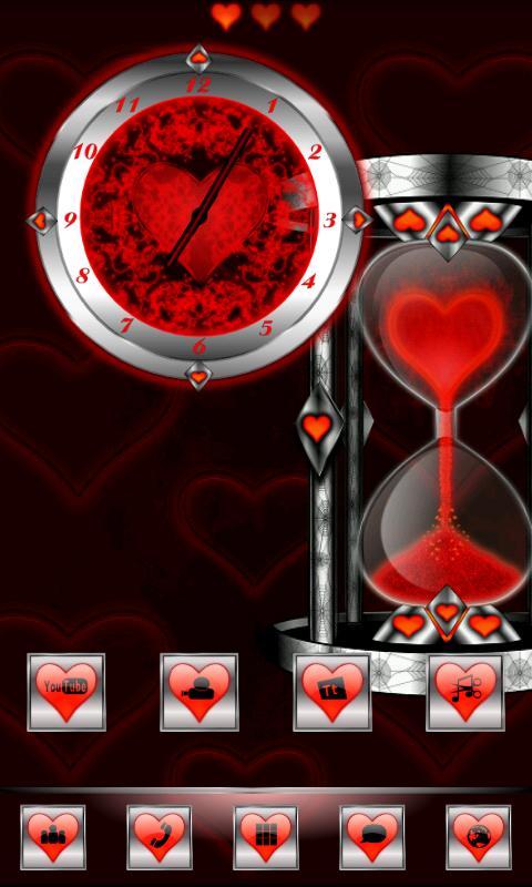 Red Valentine Clock