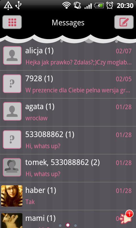 GO SMS Pro Gothic Lolita Theme