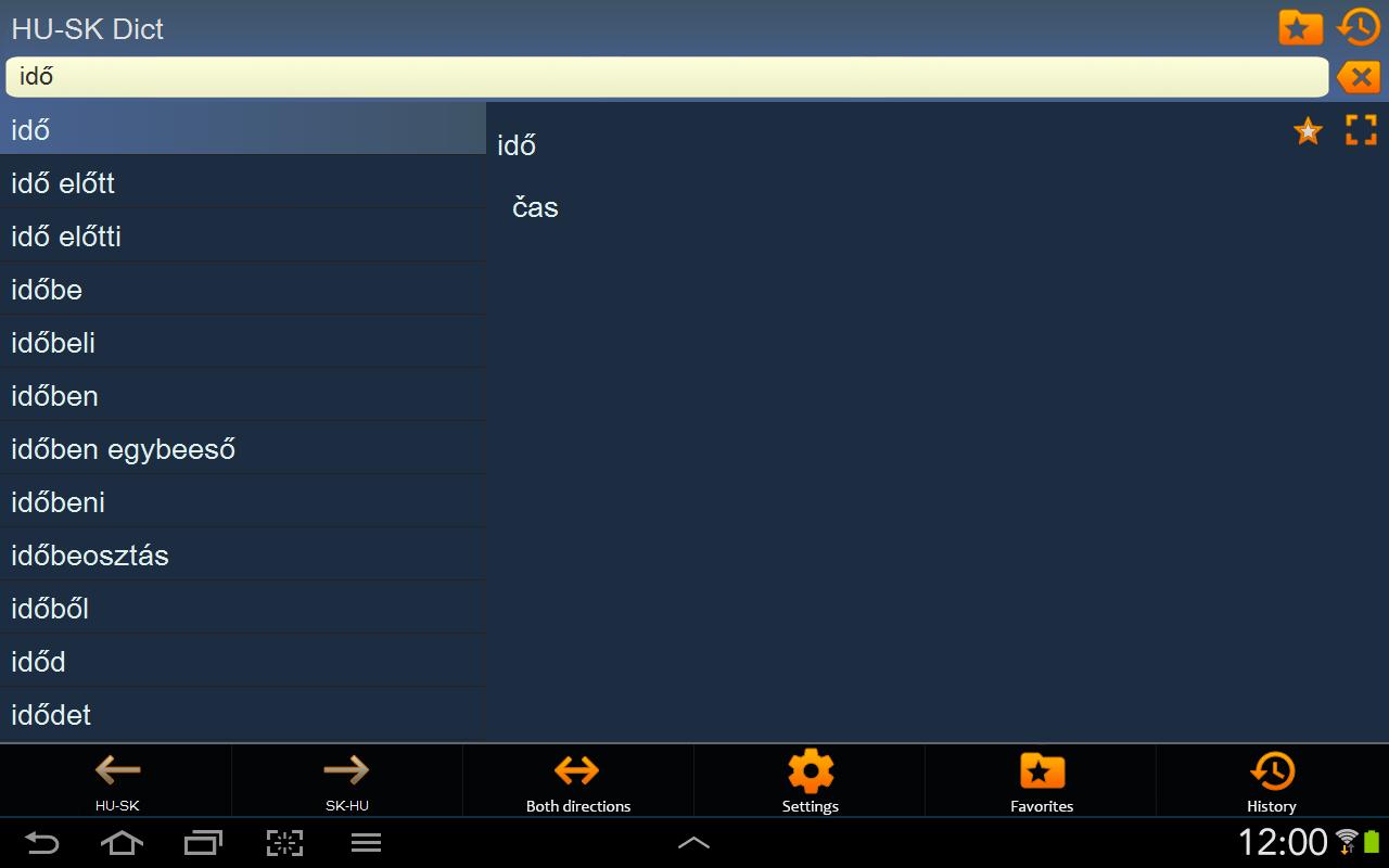 Hungarian Slovak dictionary