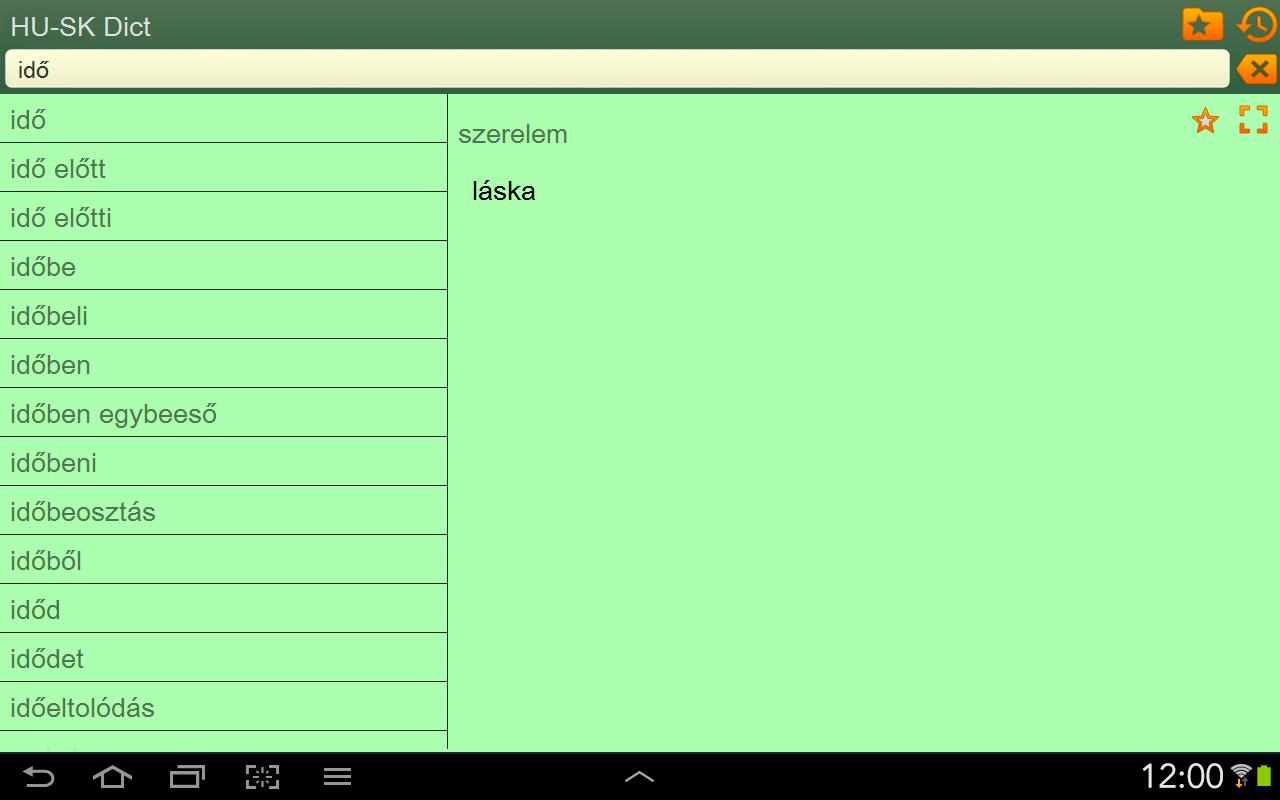 Hungarian Slovak dictionary