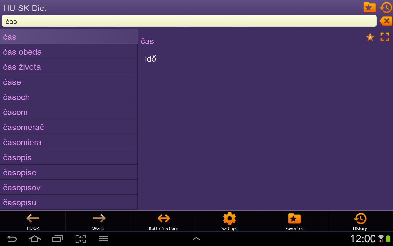 Hungarian Slovak dictionary