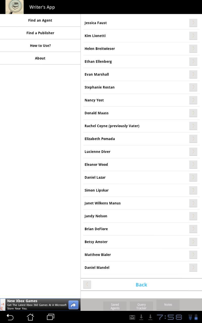 Literary Agents and Publishers