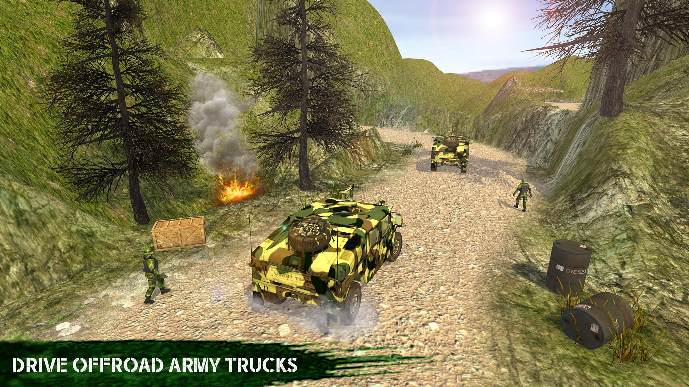 Army Truck Driving Simulator: Army off road Driver