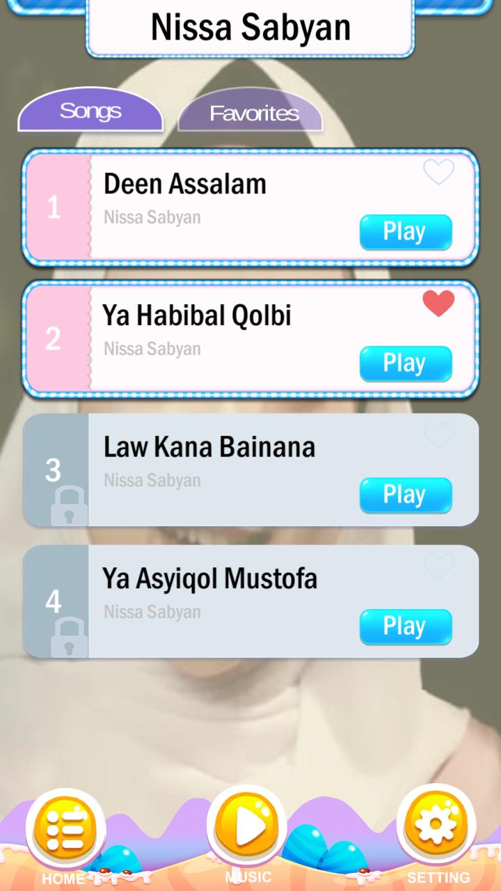 Nissa Sabyan Piano Tiles Games