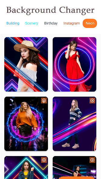 Background changer of photos