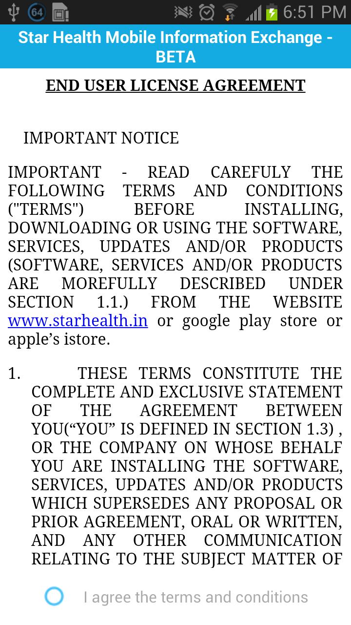 Star Health Mobile Information