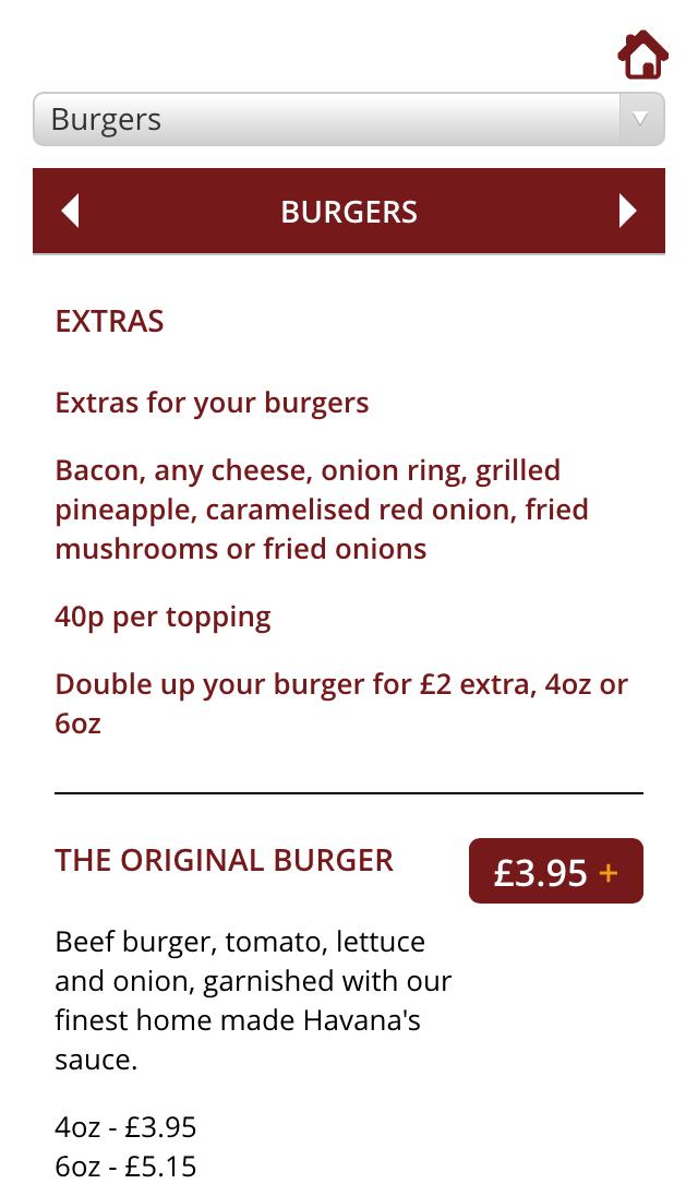 Havanas Burgers and Shakes