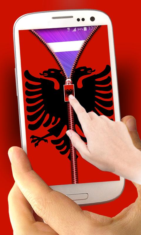 Albania Flag Zipper LockScreen