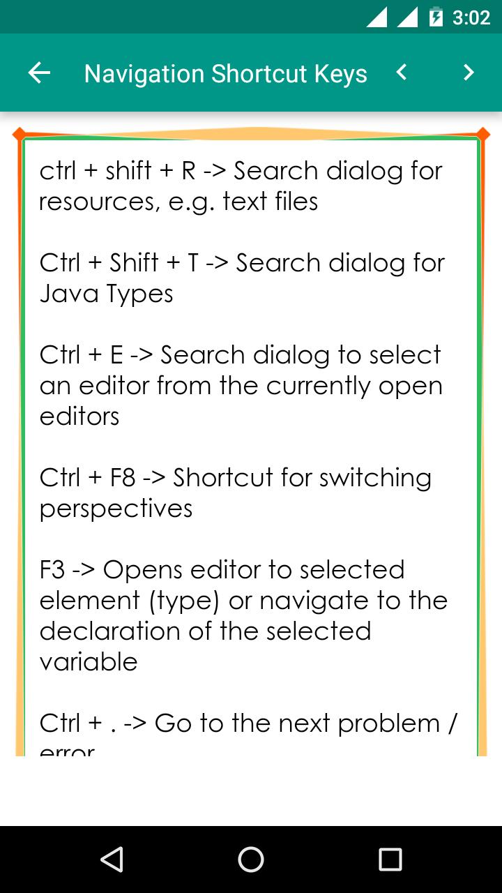Eclipse Shortcut Keys