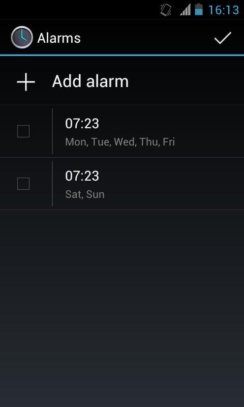 Alarm shortcut