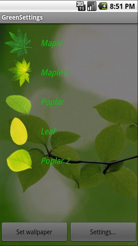 Green Live Wallpaper