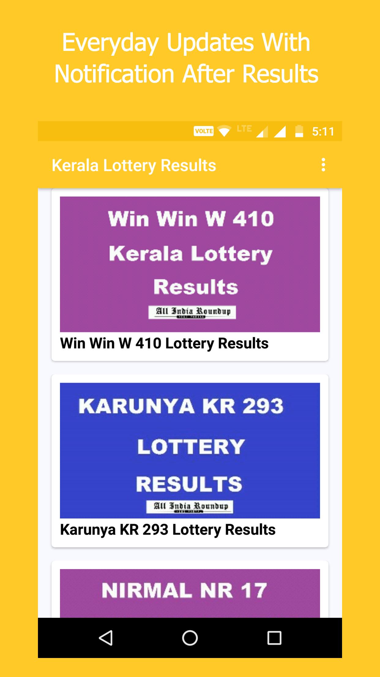 Kerala Lottery Results