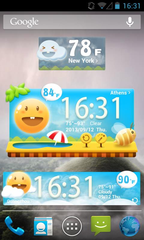 Cute Garden GO Weather Widget