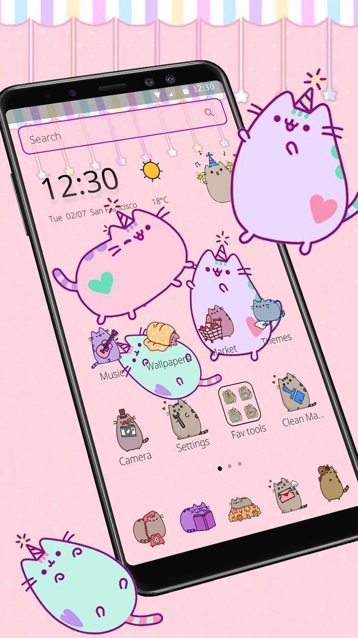 Cute Unicorn Pusheen Cat Theme