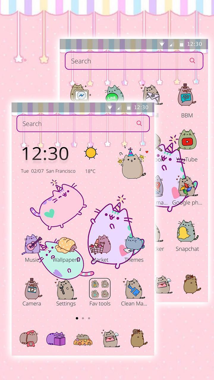 Cute Unicorn Pusheen Cat Theme