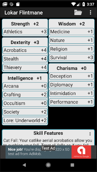 Second Edition Character Sheet