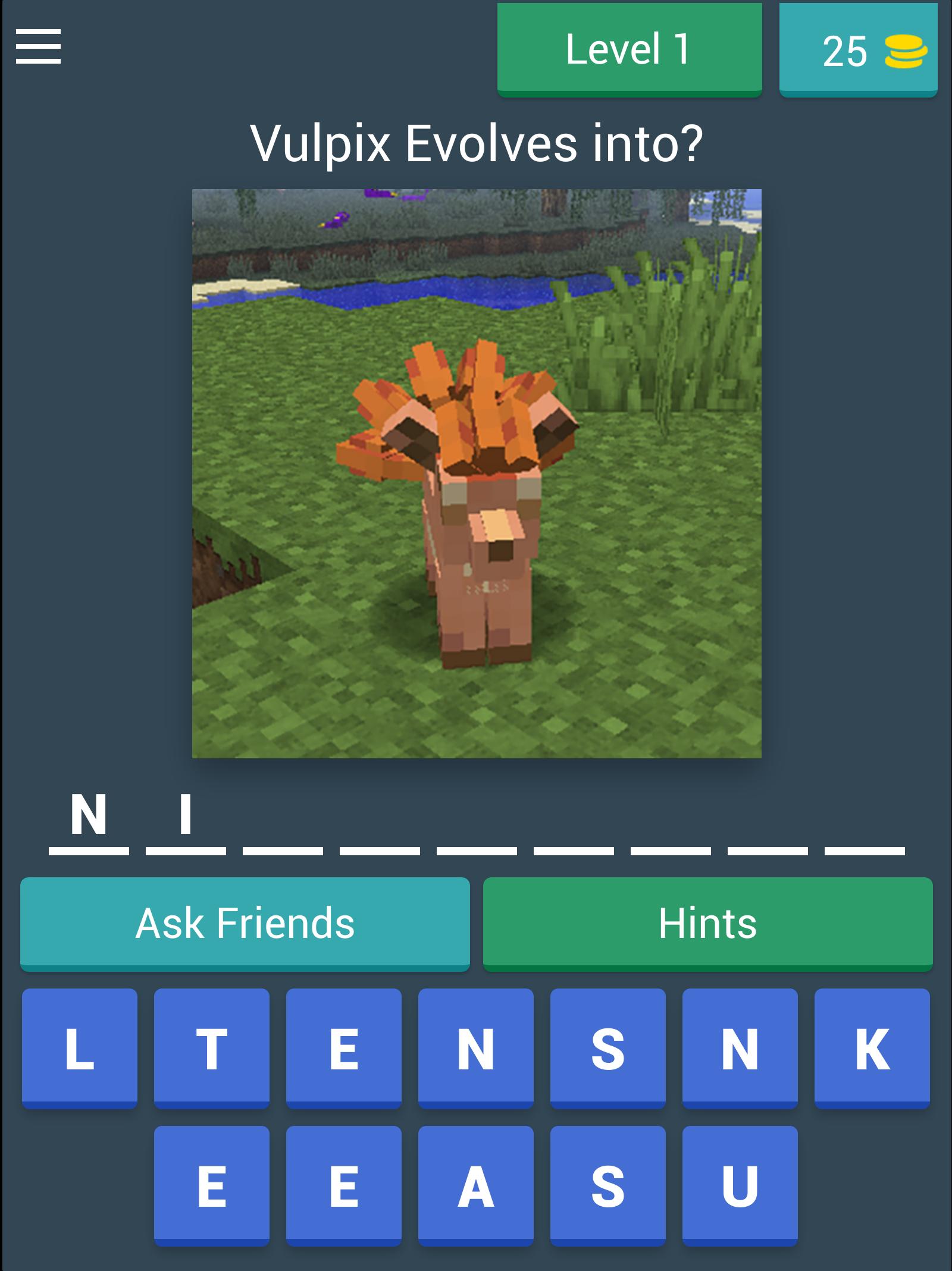 Pixelmon Evolution Trivia