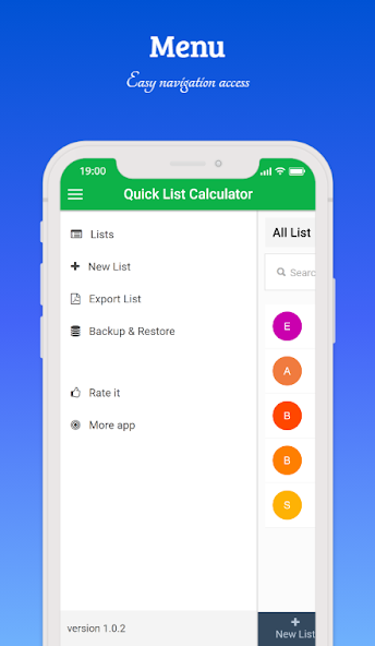 Quick List Calculator