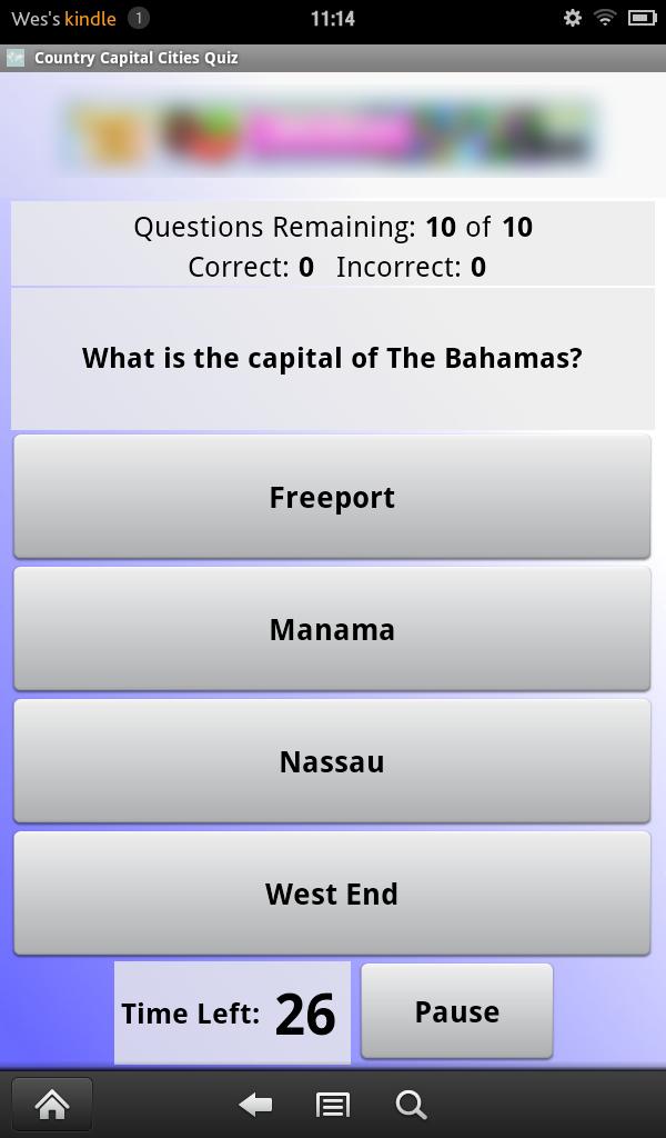 Capital Cities Quiz: Countries