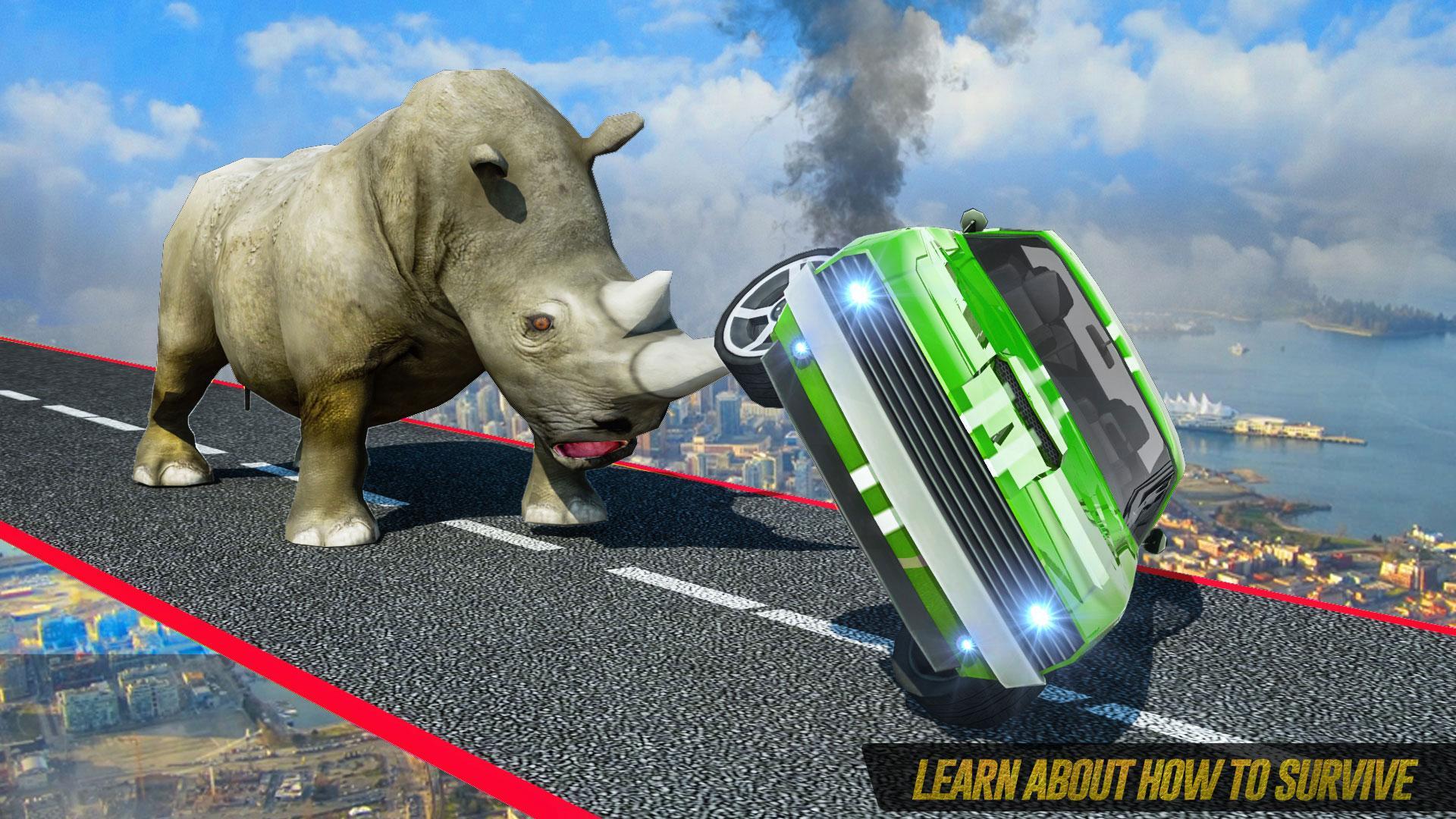 Dinosaur Car Chase Ramp Stunts