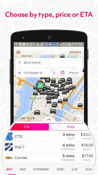 Karhoo car/taxi price compare