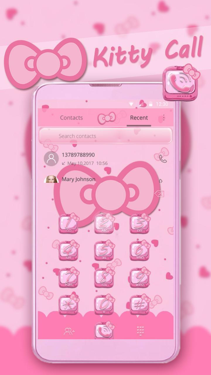 Pink Kitty Bow Cartoon Theme