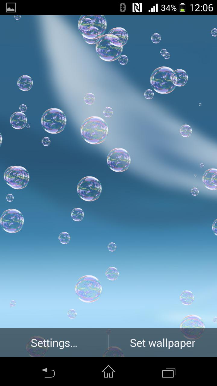 3d bubbles live wallpaper