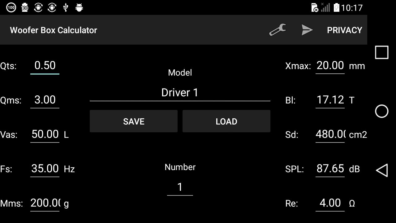 Woofer Box Calculator