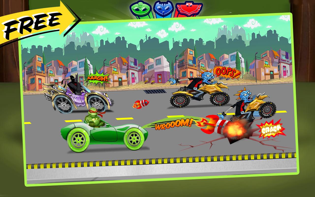 Turtle Car Ninja Battle Road