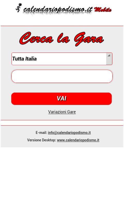 Calendario Podismo