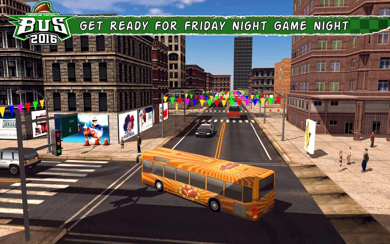 American Football Bus
