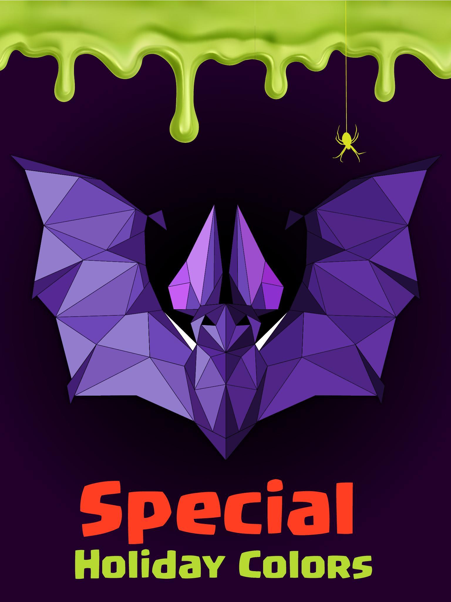 Halloween ColorPoly - Poly Art Coloring Pages HD