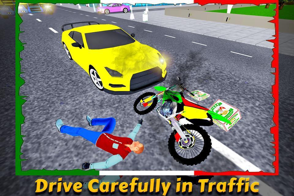 Moto Pizza Delivery Bike: Deliver Pizza in City