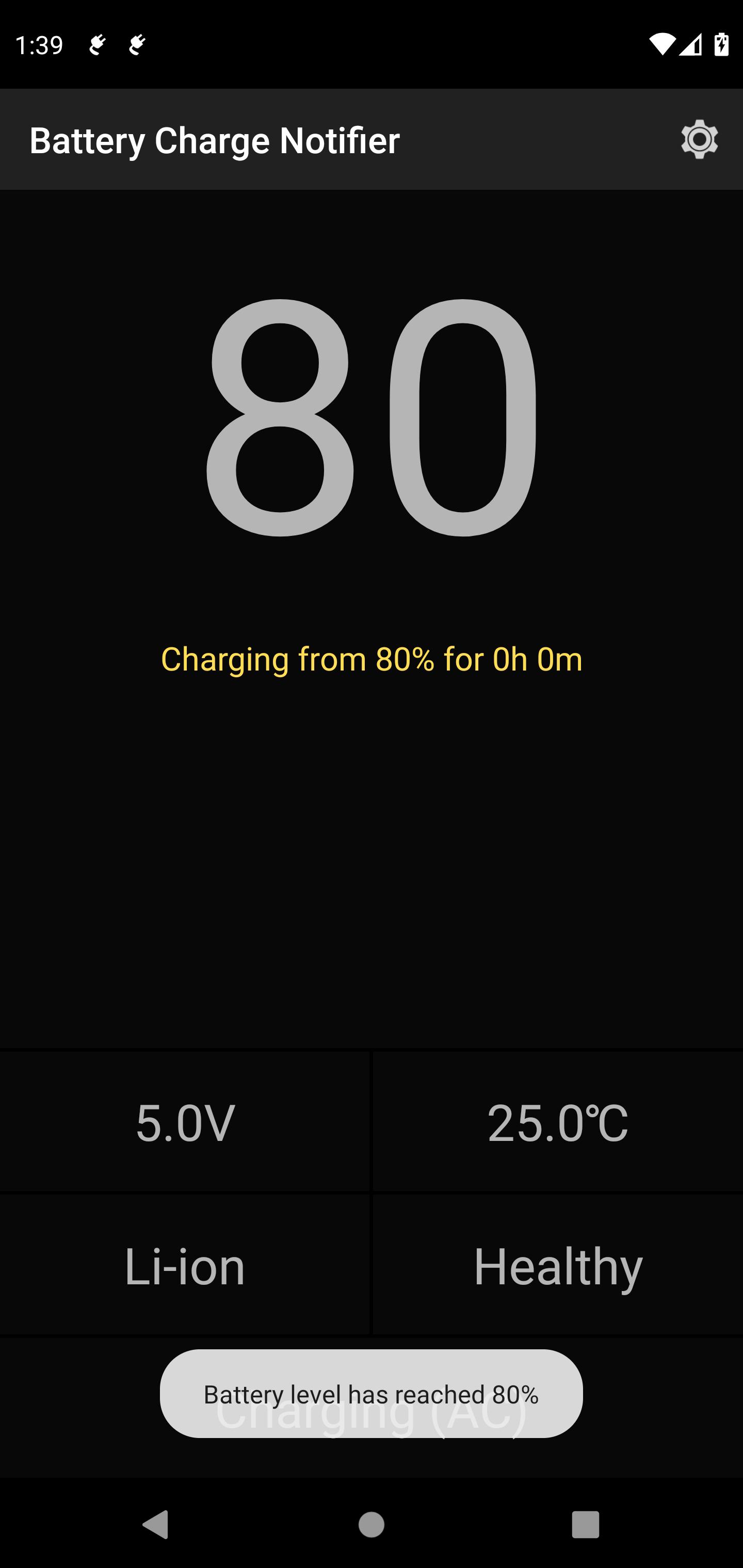 Battery Charge Notifier