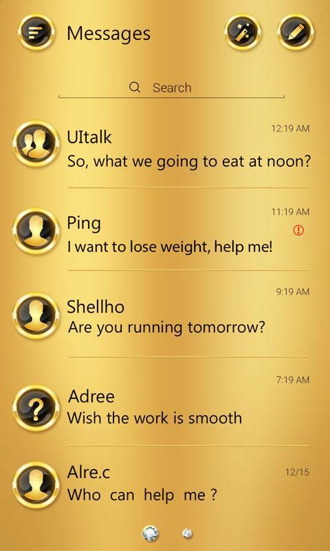 (FREE) GO SMS GOLD THEME