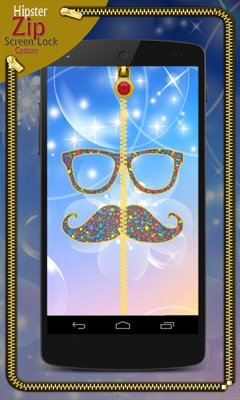 Hipster Zip Screen Lock Custom