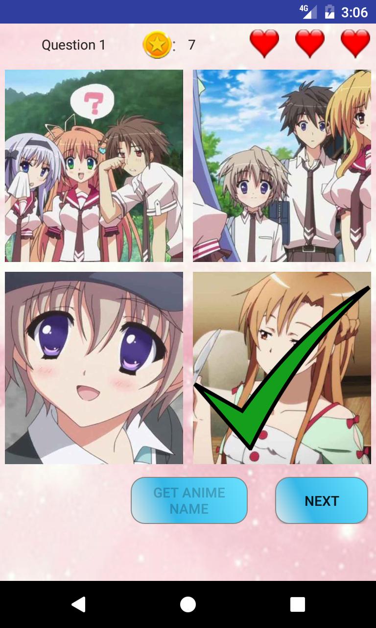 Find extra anime quiz