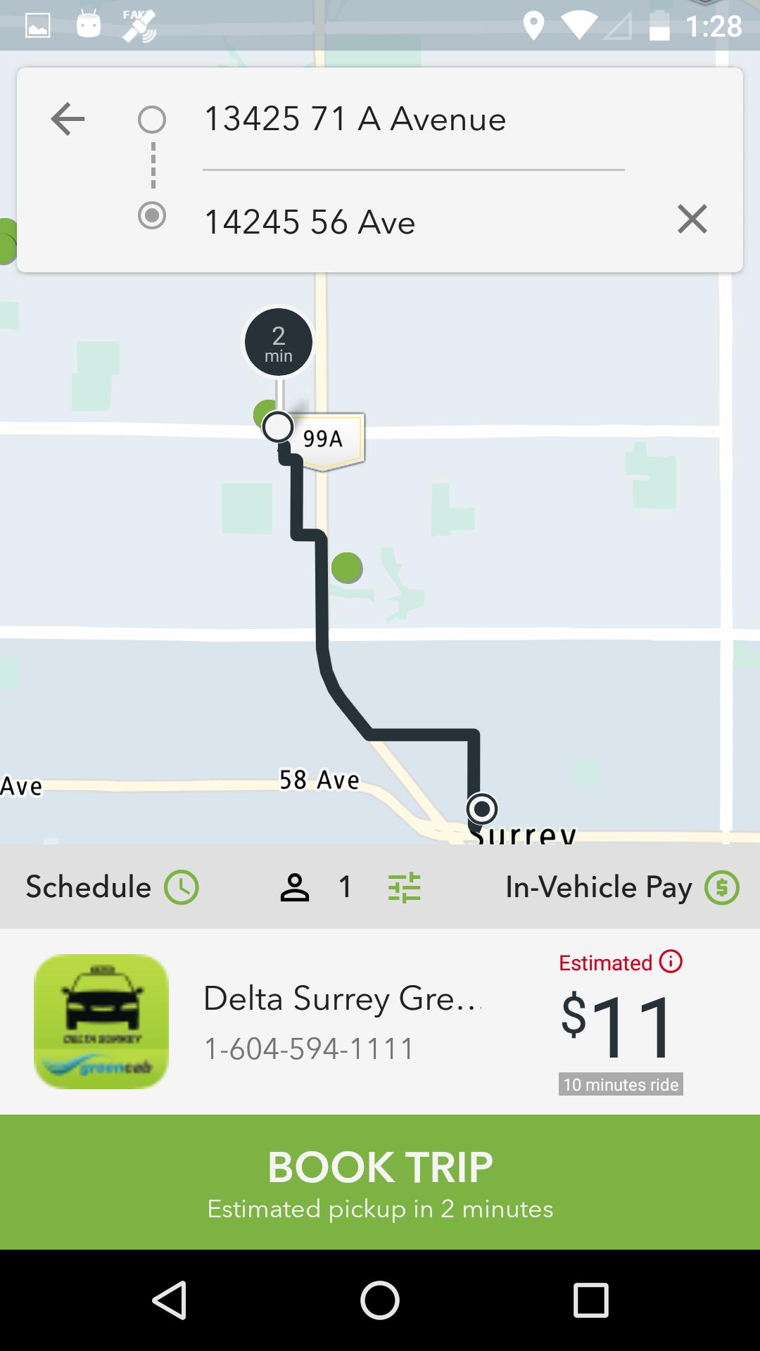 Delta Surrey Green Cab