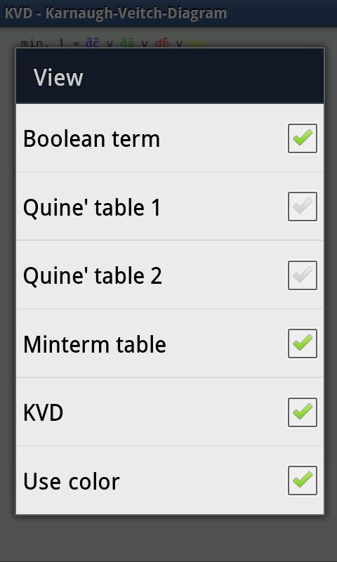 KVD - Karnaugh-Veitch-Diagram