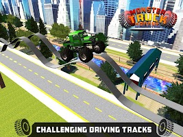 Monster truck driving