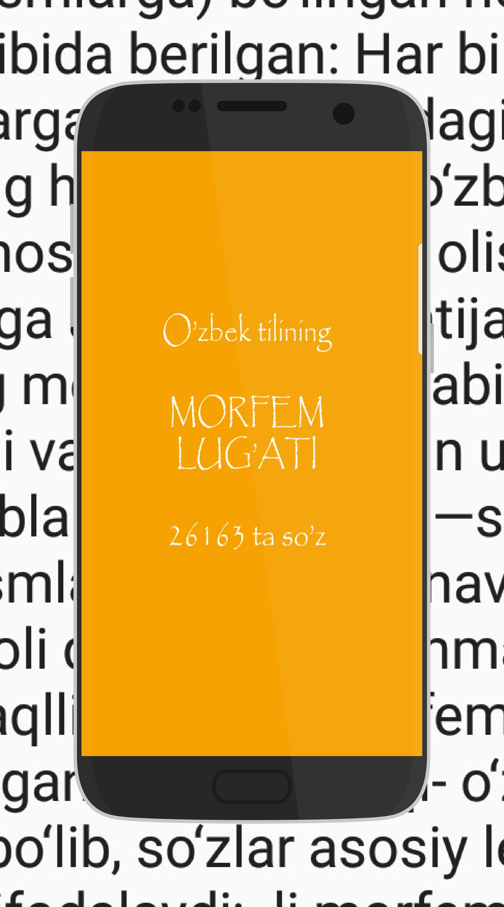 O'zbek tili Morfem lug'ati