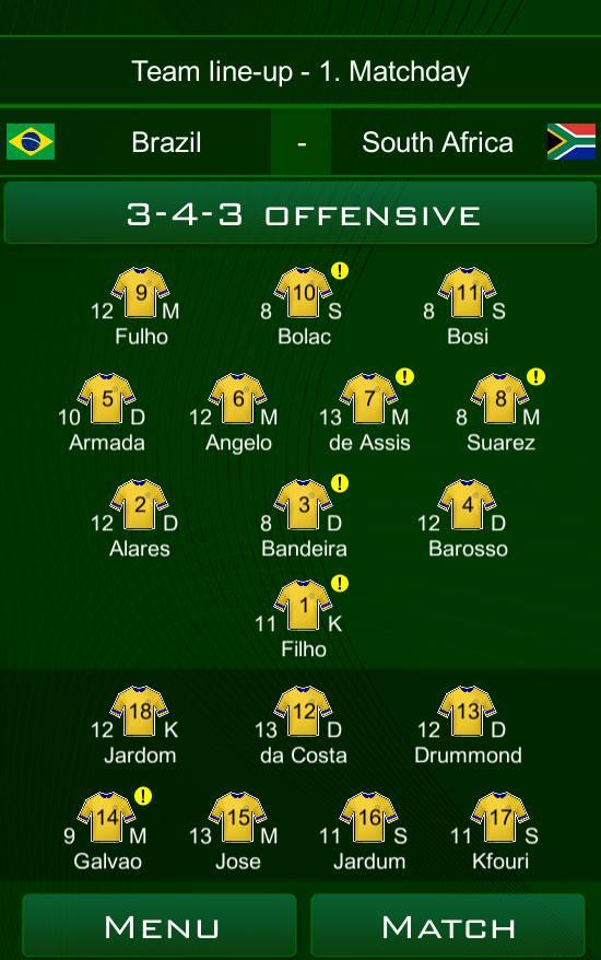 Brazil 2016 Soccer Manager Men