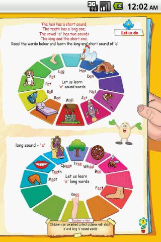 English Vowel E for LKG Kids