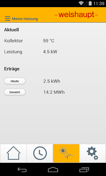 Weishaupt heating control