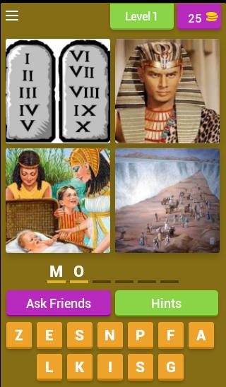 4 fotos un personaje  biblico